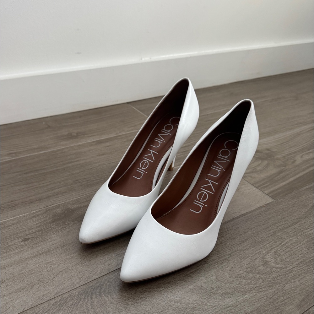 Calvin Klein White Heels